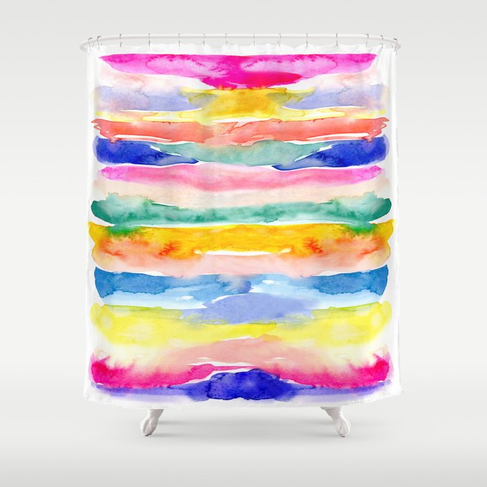 Swooshy Stripes Shower Curtain Gallery Image 1