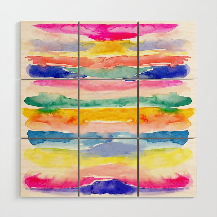 Swooshy Stripes Wood Wall Art Gallery Image 1