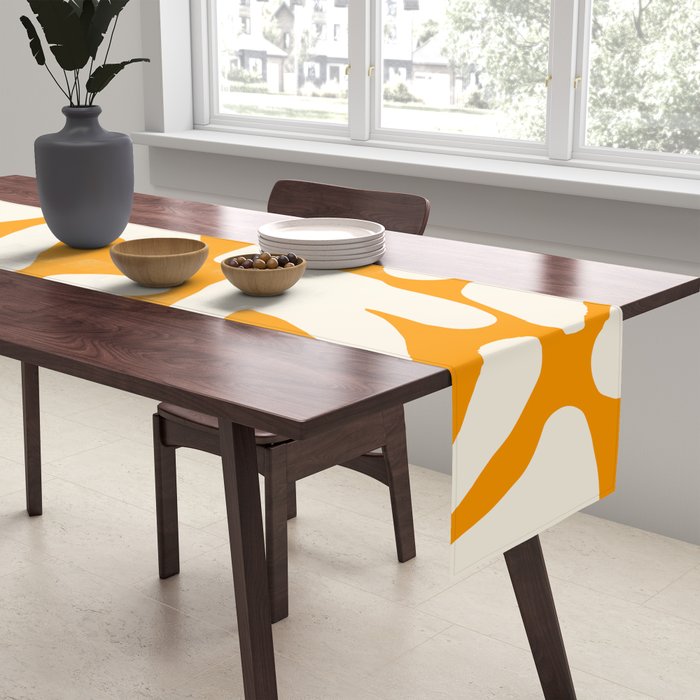 Abstract organic nature shape art pattern Table Runner Gallery Image 2