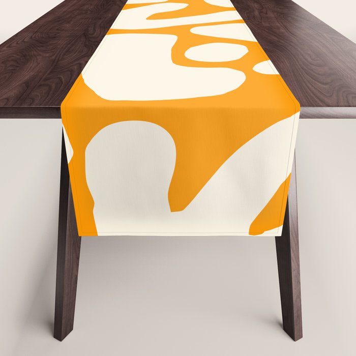 Abstract organic nature shape art pattern Table Runner Gallery Image 1