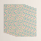 Retro Daisy - Turquoise, Very Peri, Pink, cream Wrapping Paper Gallery Image 3