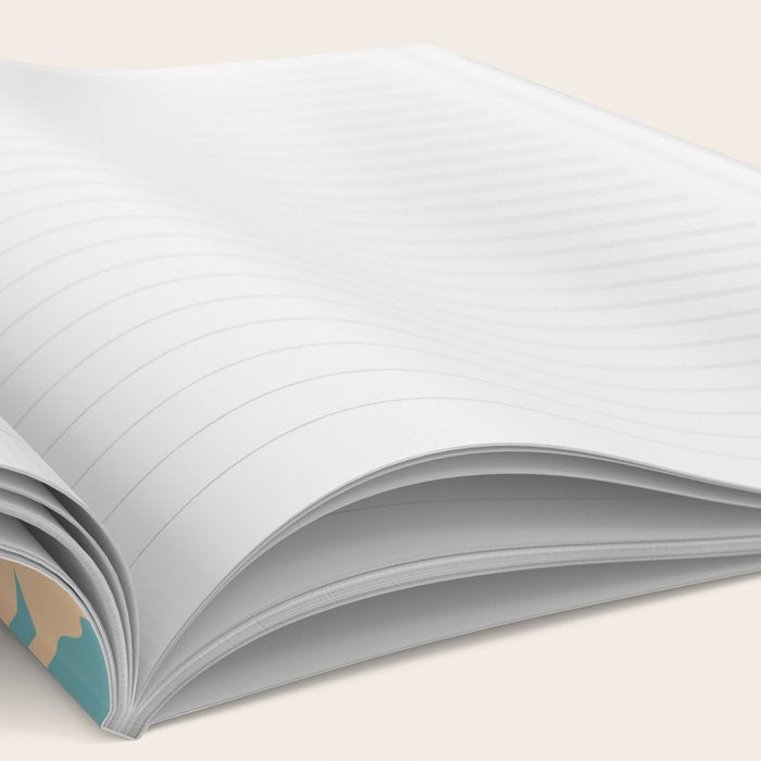 Retro Daisy - Turquoise, Very Peri, Pink, cream Notebook Gallery Image 2