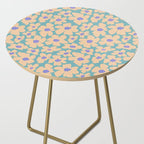 Retro Daisy - Turquoise, Very Peri, Pink, cream Side Table Gallery Image 2
