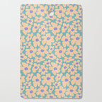 Retro Daisy - Turquoise, Very Peri, Pink, cream Cutting Board Gallery Image 1