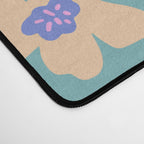 Retro Daisy - Turquoise, Very Peri, Pink, cream Desk Mat Gallery Image 4