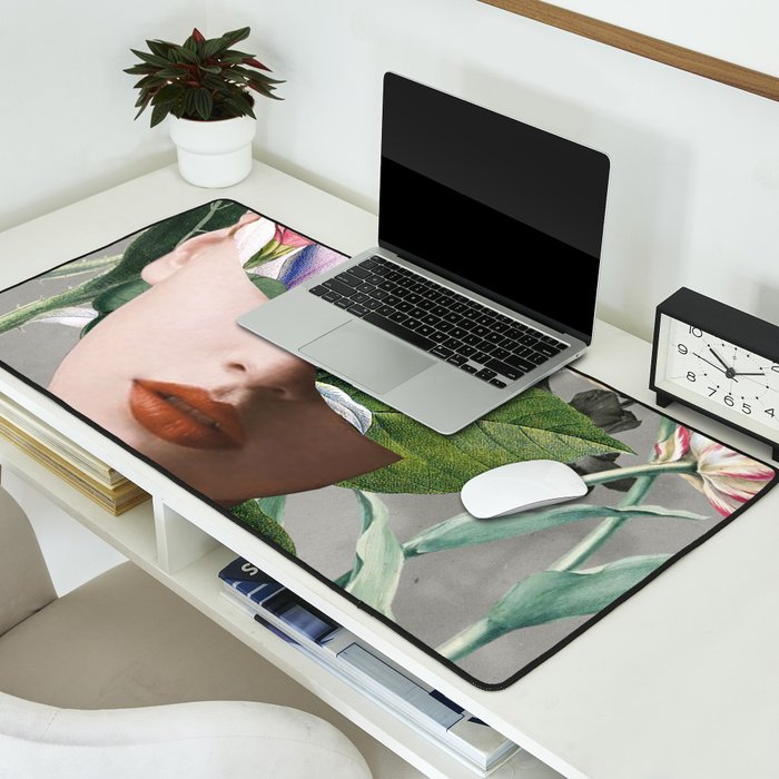 Floral Portrait /collage 2 Desk Mat Gallery Image 2