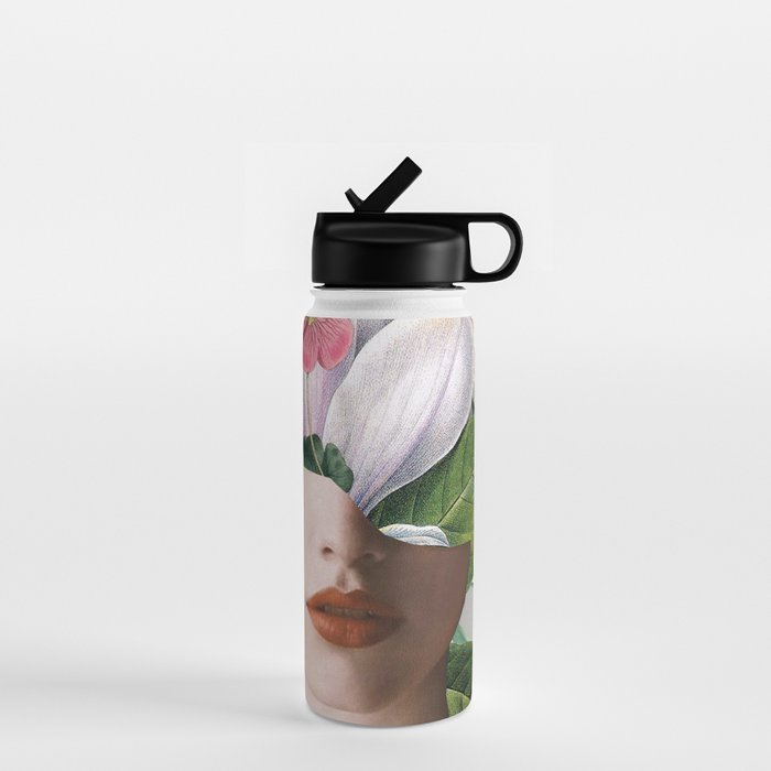 Floral Portrait /collage 2 Water Bottle Gallery Image 1