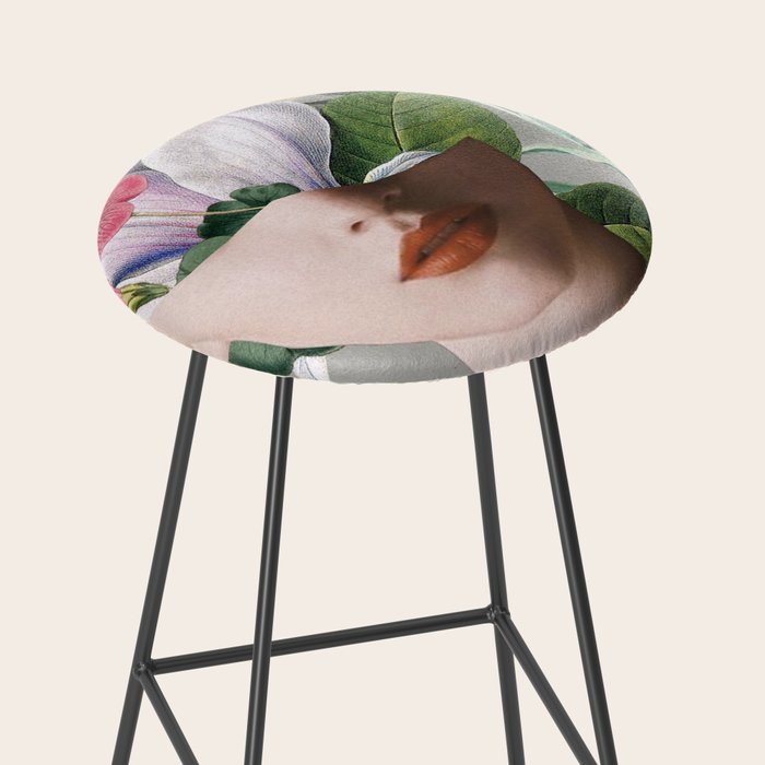 Floral Portrait /collage 2 Stool Gallery Image 2