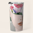 Floral Portrait /collage 2 Travel Mug Gallery Image 3