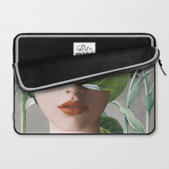 Floral Portrait /collage 2 Laptop Sleeve Gallery Image 2