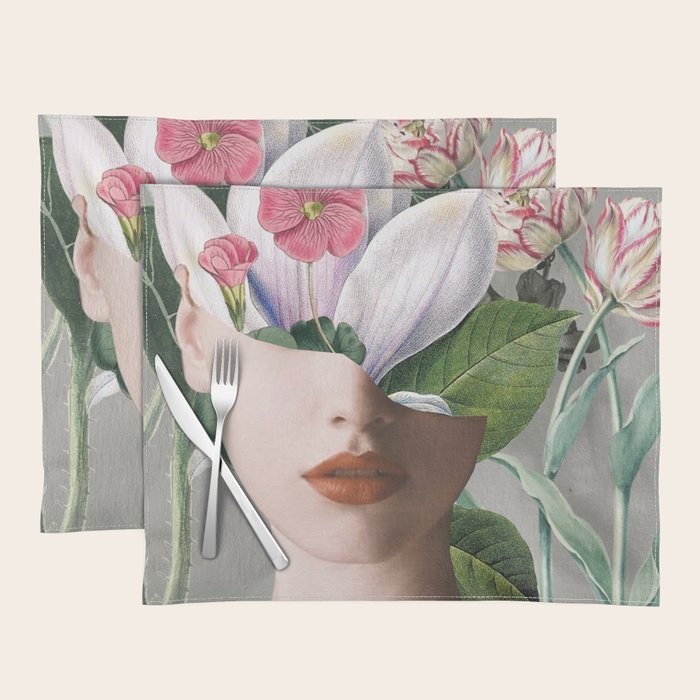 Floral Portrait /collage 2 Placemat Gallery Image 1