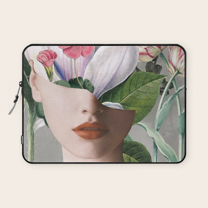 Floral Portrait /collage 2 Laptop Sleeve Gallery Image 1