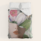 Floral Portrait /collage 2 Comforter Gallery Image 6