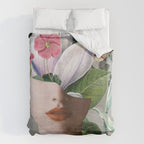 Floral Portrait /collage 2 Duvet Cover Gallery Image 6