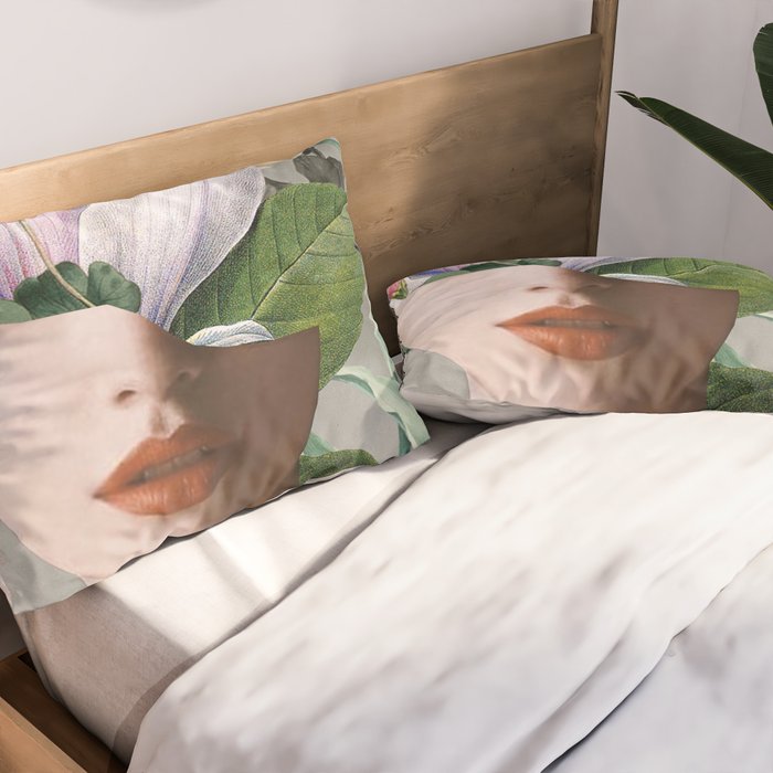 Floral Portrait /collage 2 Pillow Sham Gallery Image 2