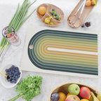 Gradient Arch XXVI Green Tones Mid Century Modern Rainbow Cutting Board Gallery Image 2