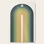 Gradient Arch XXVI Green Tones Mid Century Modern Rainbow Cutting Board Gallery Image 1