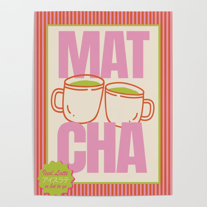 Matcha Latte Print Poster Gallery Image 1