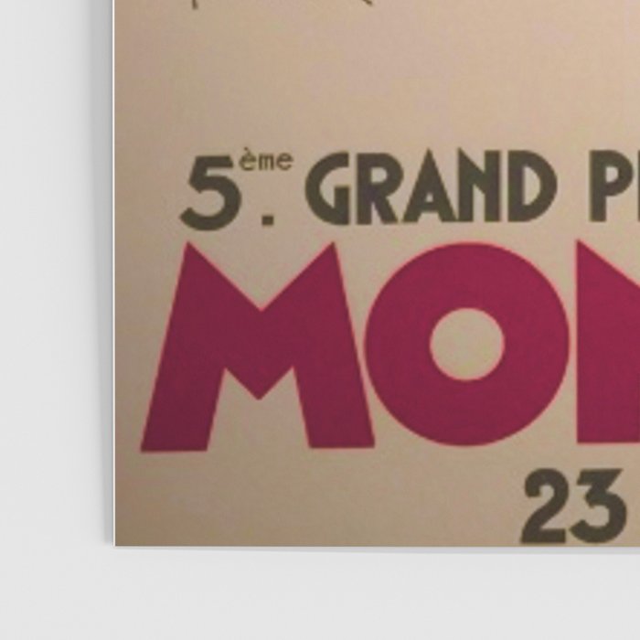 Vintage 1933 Monaco Grand Prix Car Advertisement Poster by Geo Ham Poster Gallery Image 3