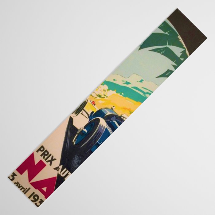 Vintage 1933 Monaco Grand Prix Car Advertisement Poster by Geo Ham Table Runner Gallery Image 3