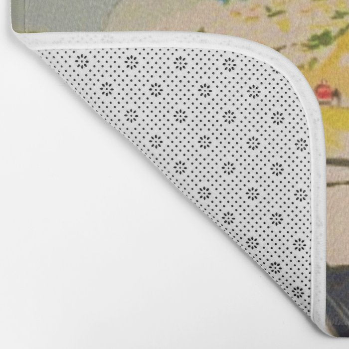 Vintage 1933 Monaco Grand Prix Car Advertisement Poster by Geo Ham Bath Mat Gallery Image 2