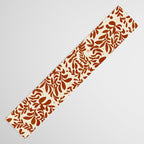 abstract retro shapes earthy leaves red Table Runner Gallery Image 3