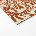 abstract retro shapes earthy leaves red Welcome Mat Gallery Image 2