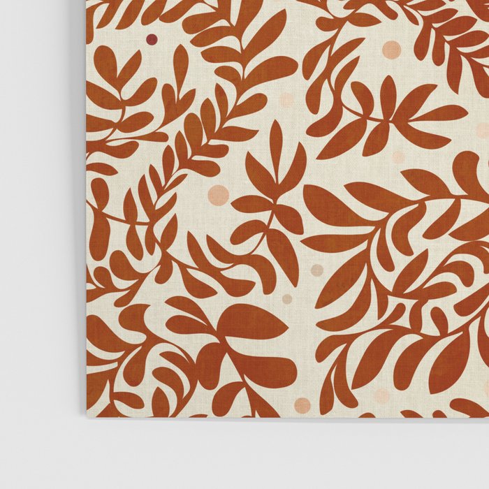 abstract retro shapes earthy leaves red Poster Gallery Image 3