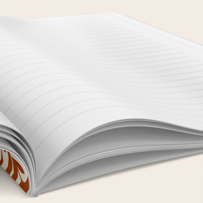 abstract retro shapes earthy leaves red Notebook Gallery Image 2