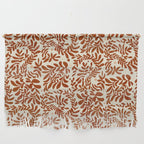 abstract retro shapes earthy leaves red Wall Hanging Gallery Image 1