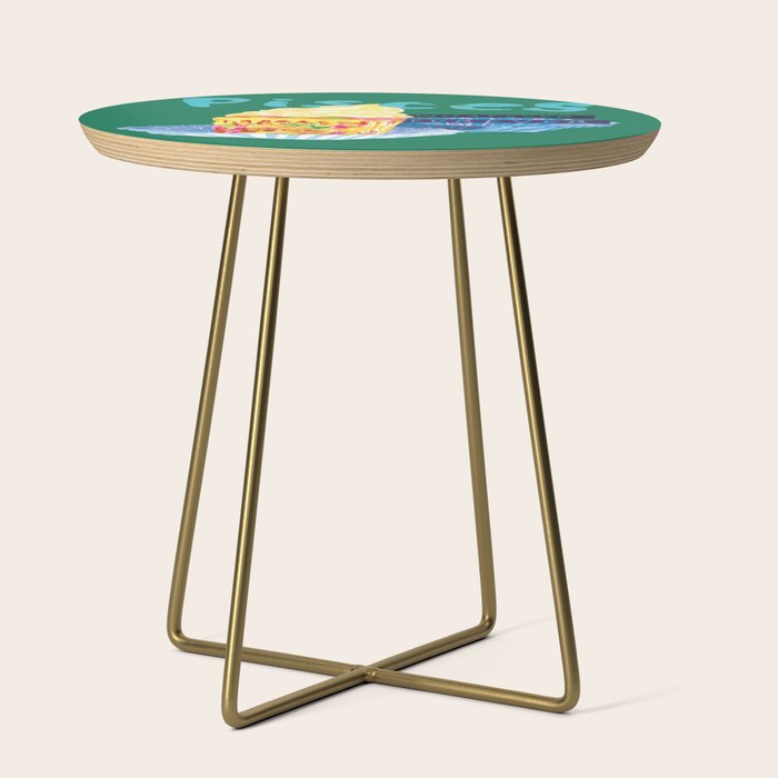 Pisces Chill Vibes in Chive Green | Zodiac Series  Side Table Gallery Image 1