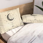 Mystic Moon & Stars: The Beige Edition Pillow Sham Gallery Image 2