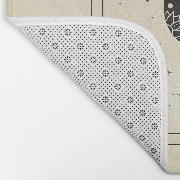 Mystic Moon & Stars: The Beige Edition Bath Mat Gallery Image 2