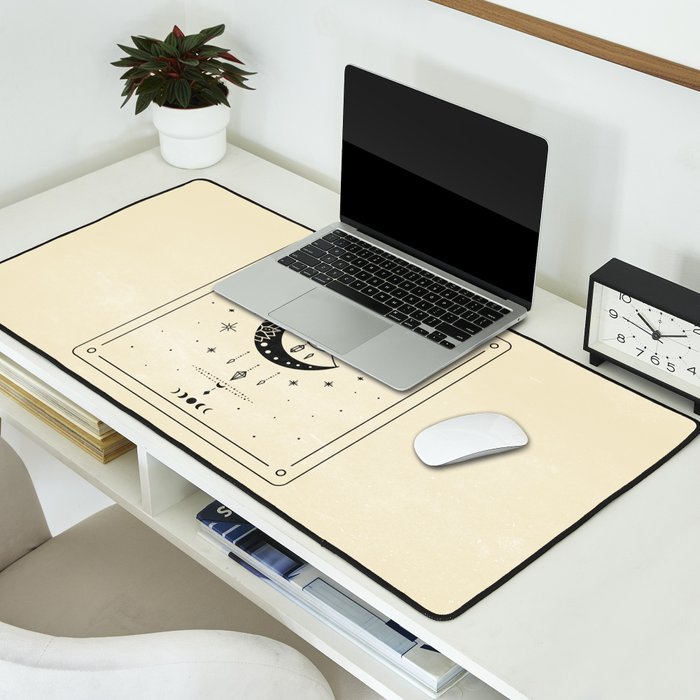 Mystic Moon & Stars: The Beige Edition Desk Mat Gallery Image 2
