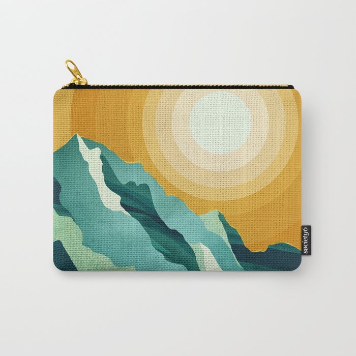 Retro Mountain Sunset Carry All Pouch Gallery Image 1
