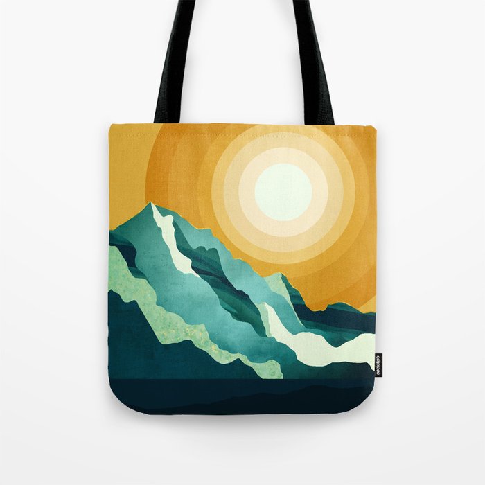 Retro Mountain Sunset Tote Bag Gallery Image 1