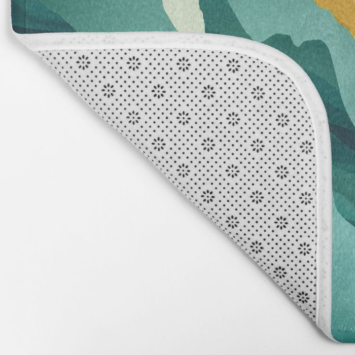 Retro Mountain Sunset Bath Mat Gallery Image 2
