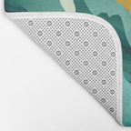 Retro Mountain Sunset Bath Mat Gallery Image 2