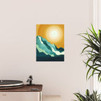 Retro Mountain Sunset Poster Gallery Image 2