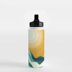 Retro Mountain Sunset Water Bottle Gallery Image 2