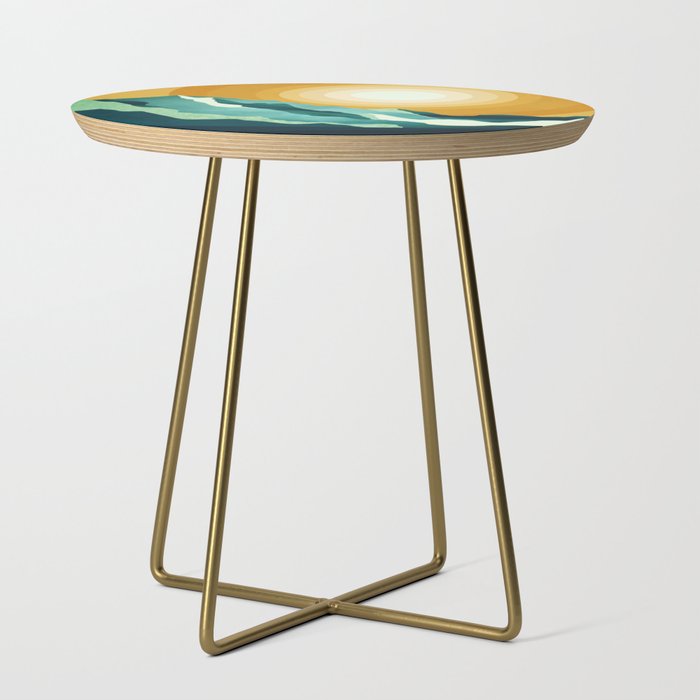 Retro Mountain Sunset Side Table Gallery Image 1