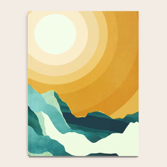 Retro Mountain Sunset Notebook Gallery Image 4