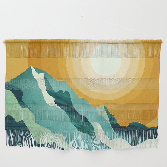 Retro Mountain Sunset Wall Hanging Gallery Image 1