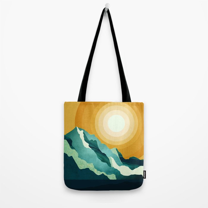 Retro Mountain Sunset Tote Bag Gallery Image 2