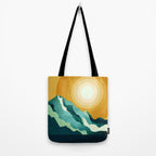 Retro Mountain Sunset Tote Bag Gallery Image 2