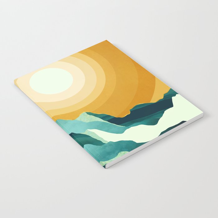 Retro Mountain Sunset Notebook Gallery Image 2