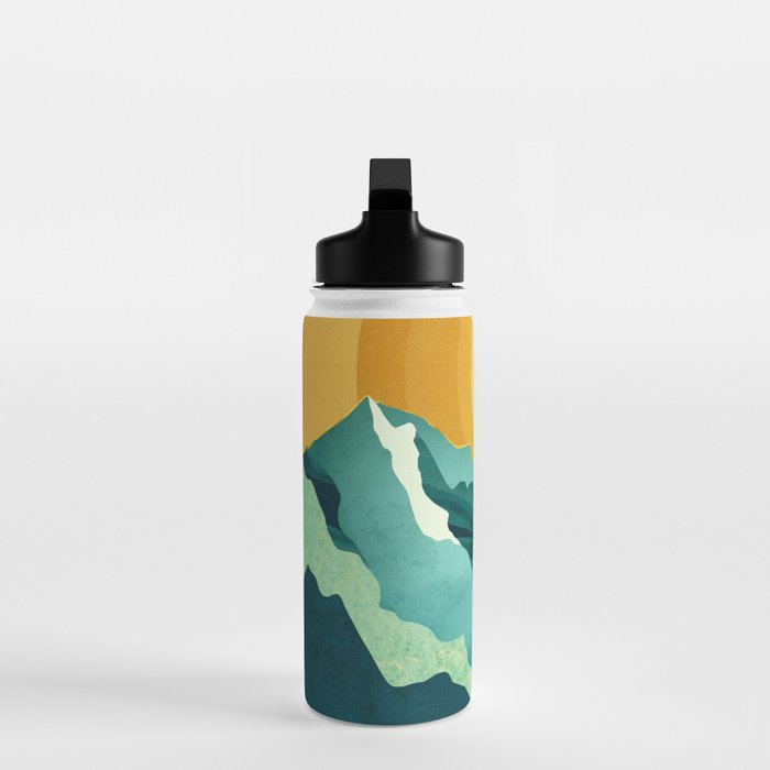 Retro Mountain Sunset Water Bottle Gallery Image 3