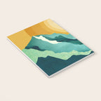 Retro Mountain Sunset Notebook Gallery Image 3