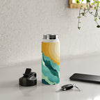 Retro Mountain Sunset Water Bottle Gallery Image 4