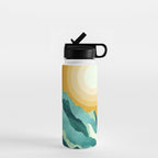 Retro Mountain Sunset Water Bottle Gallery Image 1